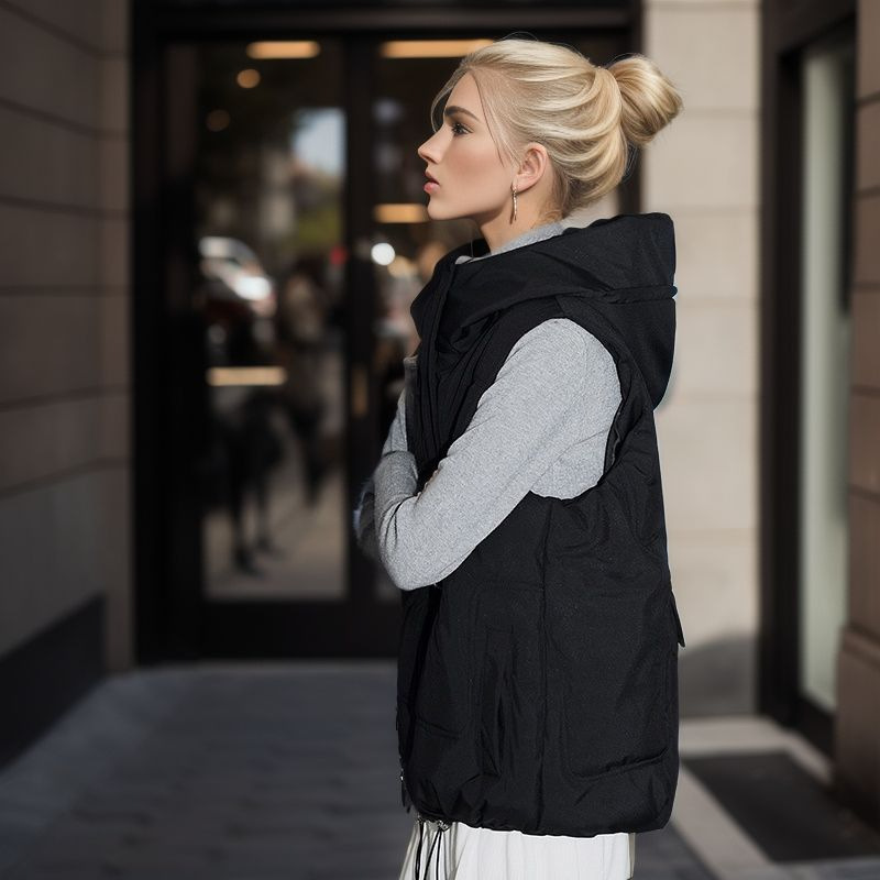 Nouveau gilet chaud en coton pour femme en automne et en hiver Le gilet ample pour femme porte un gilet Joker._voghion.com