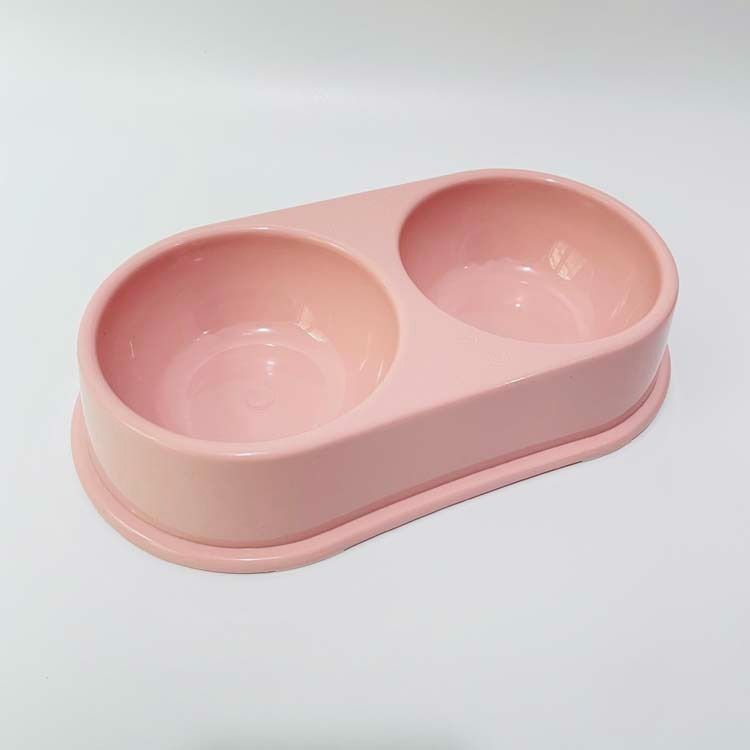 Star Fun Wassernapf für Hunde und Katzen, klein, doppelt, rosa/blau_voghion.com