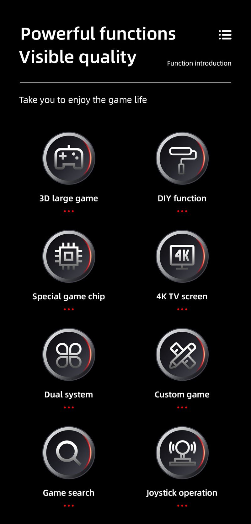 40 Emulator 3D 4k High-definition Mini Arcade GD30 Stick Game Console_voghion.com