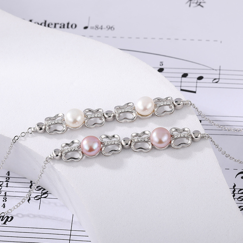 D675 Fashion Micro Pave Zircon Trendy Simple Personality New S Bracelet Women's Silver Jewelry_voghion.com