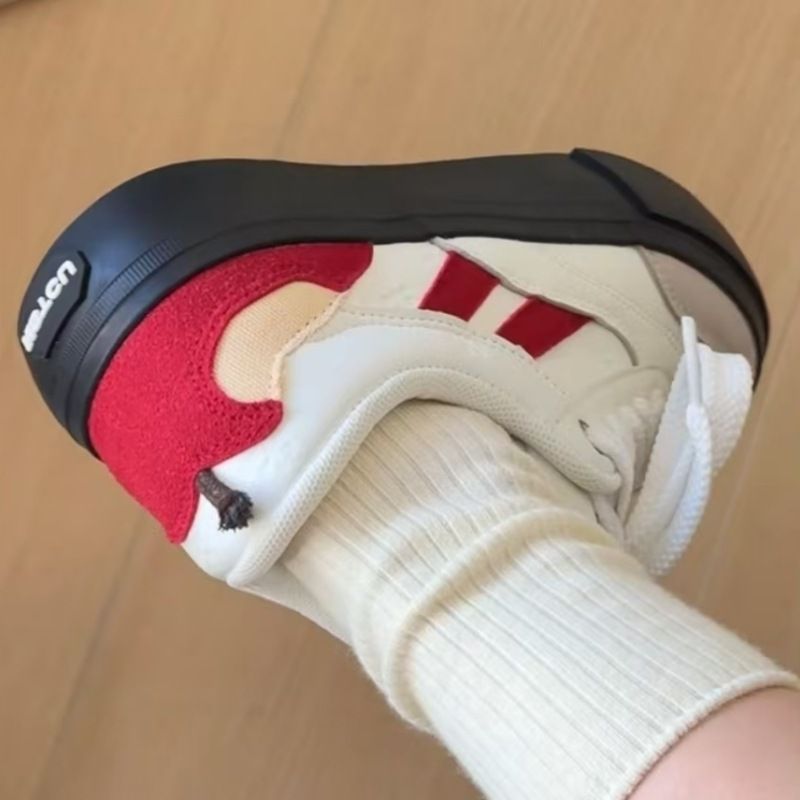Sneakers da donna comode con suola spessa, adatte a tutte le stagioni, semplici e versatili, con lacci e suola morbida, modello arrotondato, 2025, nuove, casual, per tutti i giorni._voghion.com