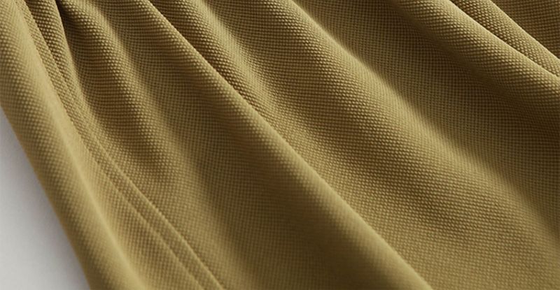 Women's Clothing Plaid Temperament Commuting Beltless High Waist Drawstring Loose Yellow Trousers Wide Leg Pants_voghion.com