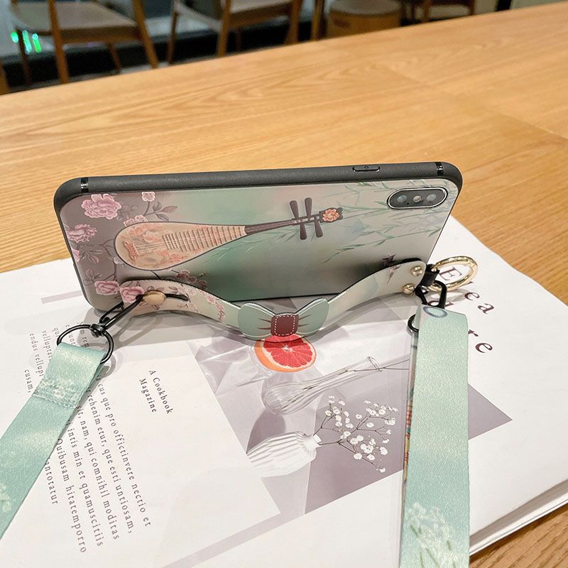 Pipa Crossbody Lanyard Case For IPhone 15 16 14 13 12 11 Pro Max 16E X Xs XR 7 8 Plus Bow Neck Wrist Strap Phone Holder_voghion.com