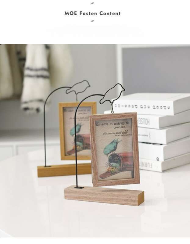 Radošs Nordic Frame 6 collu collu divpusējs dzelzs mājas dekorēšanas ornaments, 3D mākslas foto statīvs_voghion.com