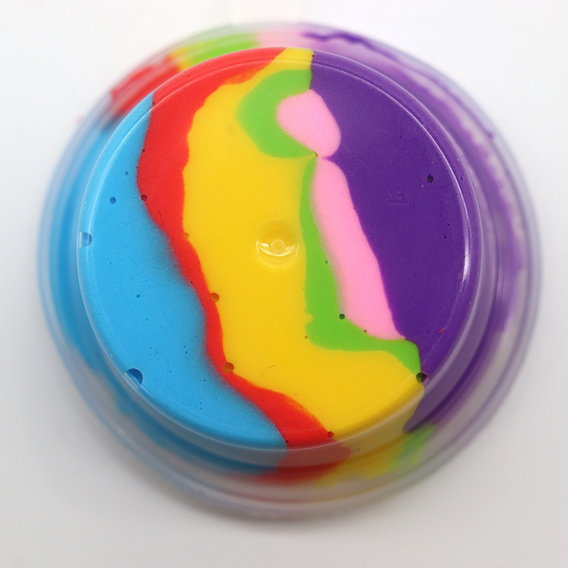 Jucării pufoase pentru copii, model curcubeu, nămol, chit de noroi, plastilină, nămol, stres, ameliorarea stresului_voghion.com