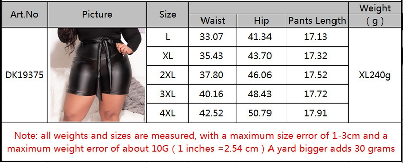 Women's street spice plus size fashion sexy trouser leather pants lace-up shorts_voghion.com