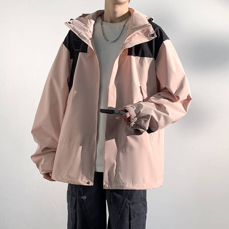 Sports jacket men's spring 2024 new casual jacket men's and women's spring trend waterproof outdoor jacket men's_voghion.com