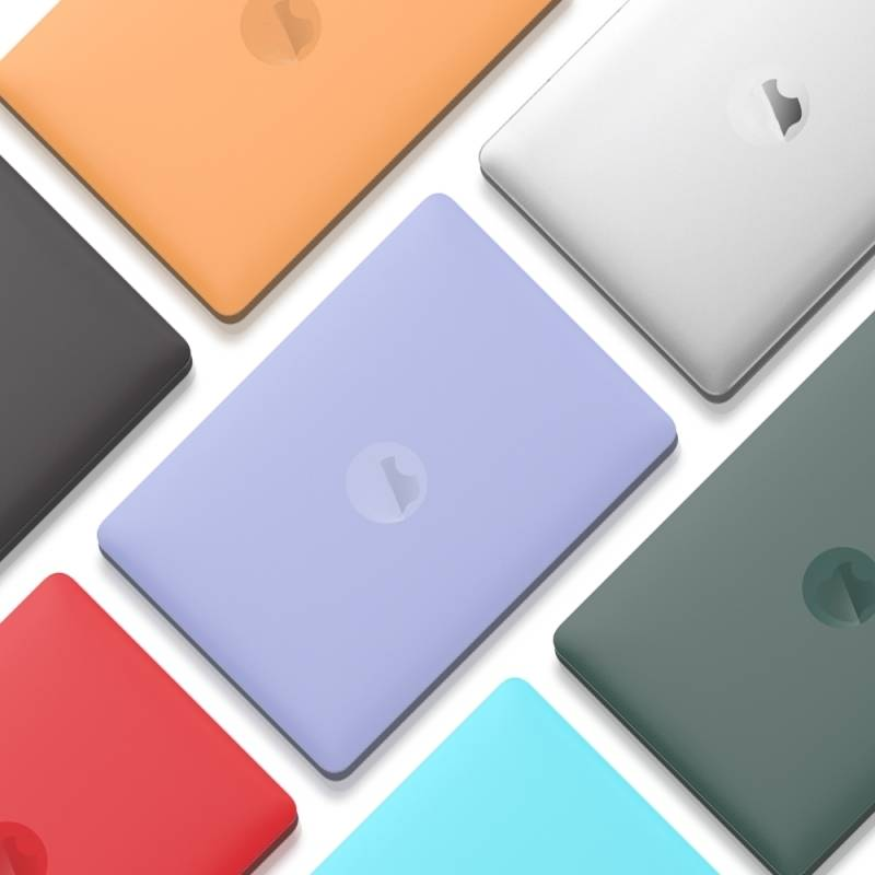 Para Macbook Air 13 A1932/A2179/A2337 Funda protectora para portátil translúcida esmerilada_voghion.com
