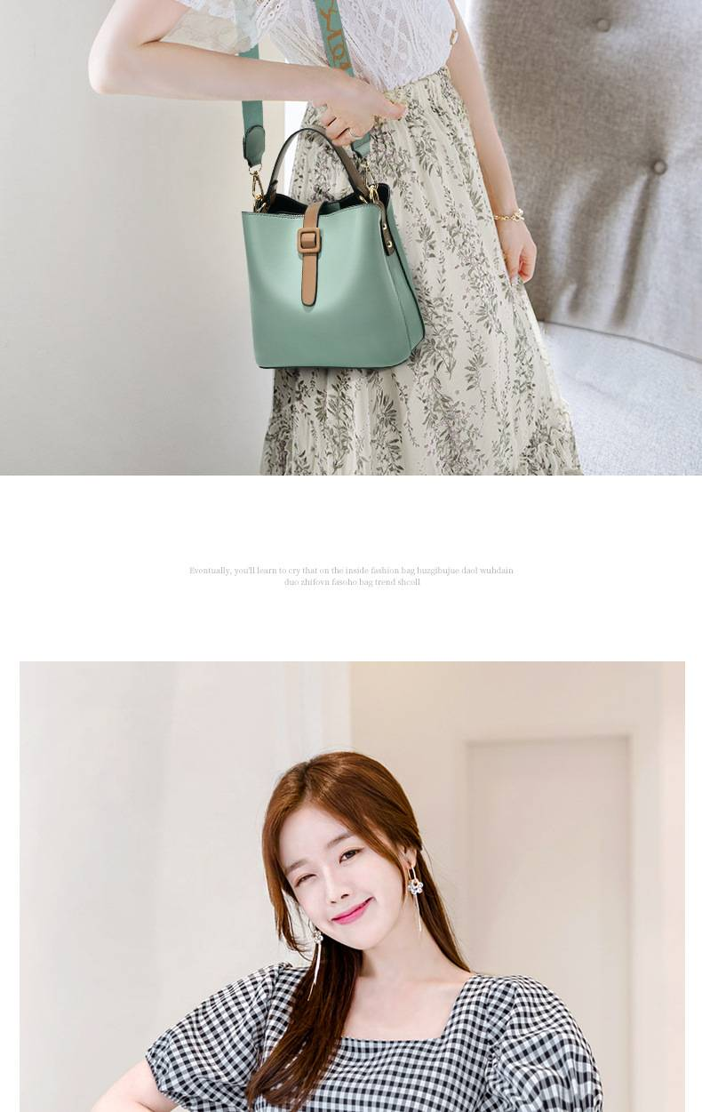 Borsa da donna 2024 nuova borsa a secchiello con tracolla larga Borsa a tracolla da donna con tracolla di grande capacità in stile coreano_voghion.com
