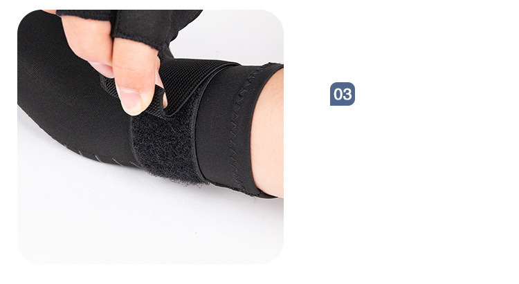 Half vinger druk handschoenen Kopervezel fitness band Sport outdoor antislip gewrichtsverzorging fiets handschoenen_voghion.com