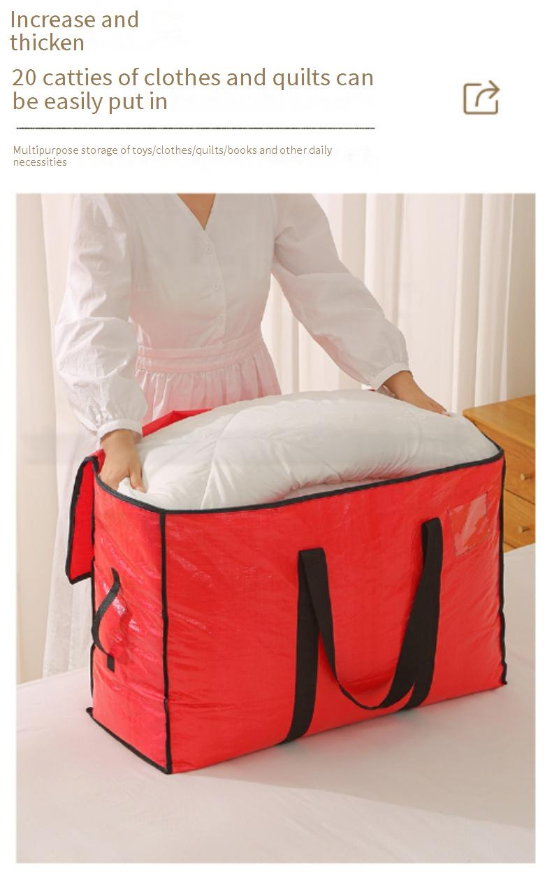 Moving Storage Bag - Extra Large Waterproof Foldable Duffel With Dual Zipper For Blankets & Clothes_voghion.com