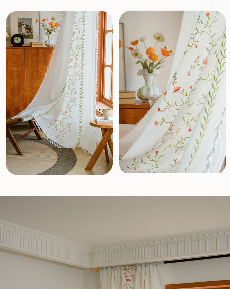 Cotton And Linen Semi Blackout Curtains Simple Modern Small Short Curtains Bay Window Curtains Kitchen Balcony Bedroom Partition Decoration_voghion.com