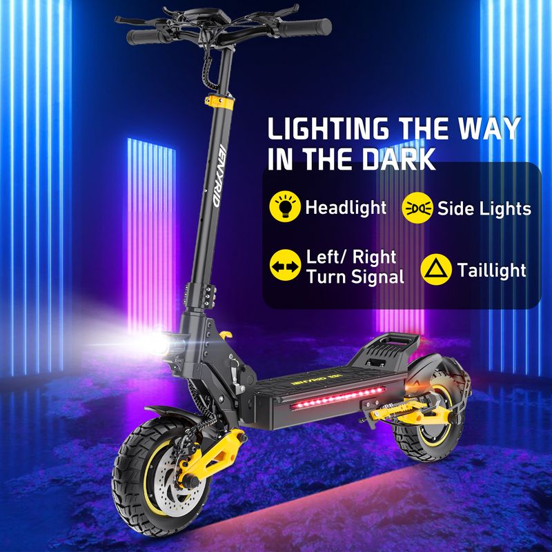 IENYRID ES1 Aldult Electric Scooter 2400W Dual Motor 10 Inch 48V/20.8Ah Battery Off-Road EScooters Foldable 1 E-Scooter_voghion.com