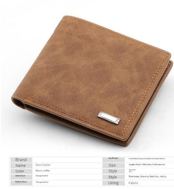 Men's Slim Zip Around Wallet With Multiple Card Slots – Vintage PU Leather RFID Blocking Bifold Wallet For Cash & Cards_voghion.com