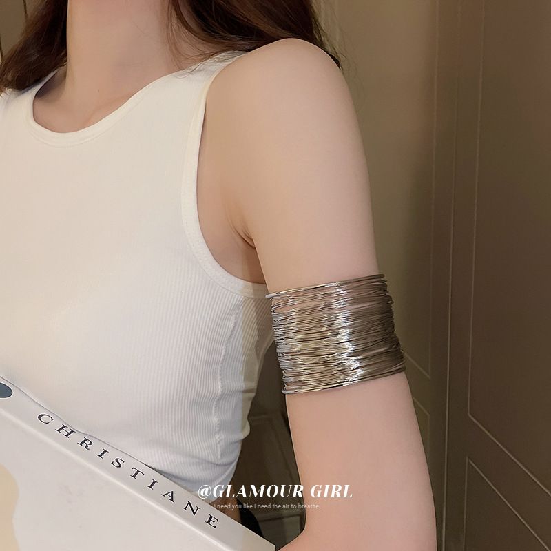 Iwwerdriwwen Multi-Schicht ausgehielten Armband Ouverture Bracelet, Nischekreativ Design Sënn, personaliséierte kale Stil_voghion.com