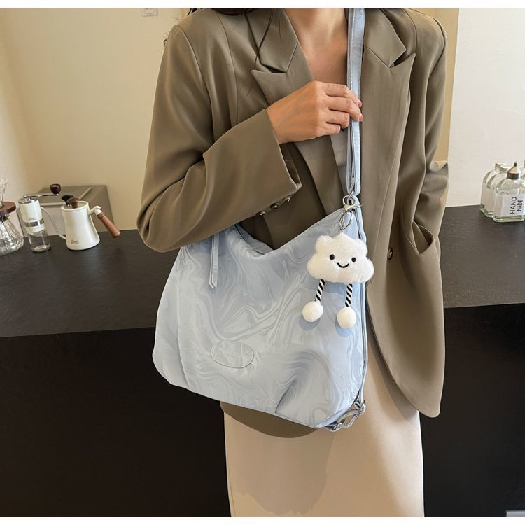 Borsa tote minimalista e capiente per donna, modello coreano, estate 2024, versatile, con tracolla di alta qualità e tracolla ascellare._voghion.com