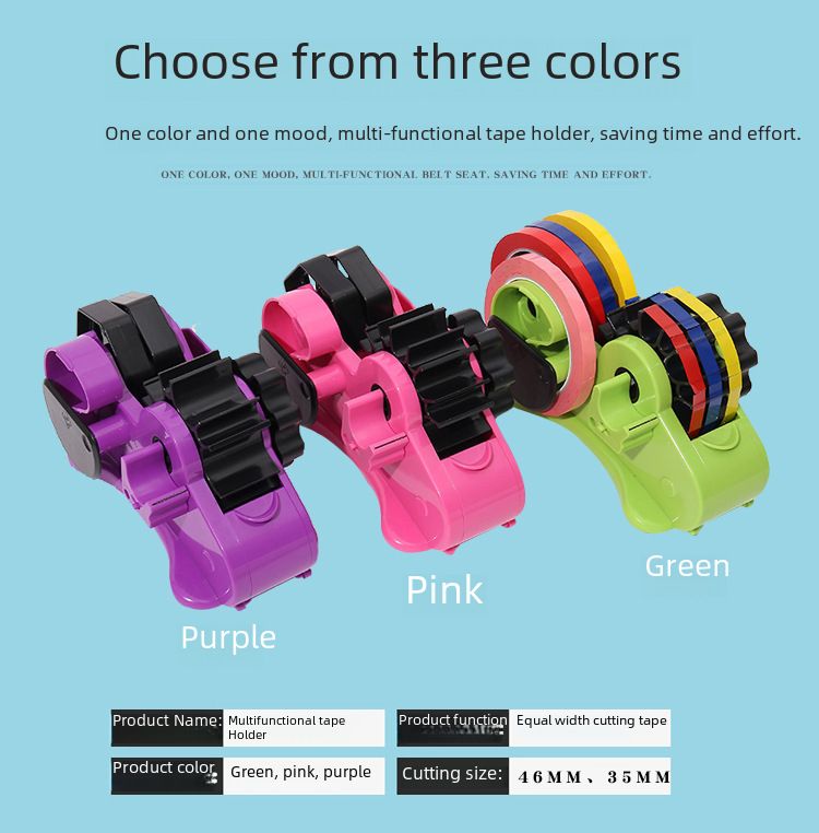 Factory Direct supply multifunctional tape holder large stationery packaging tape holder cutter sealing tape segmentation machine_voghion.com