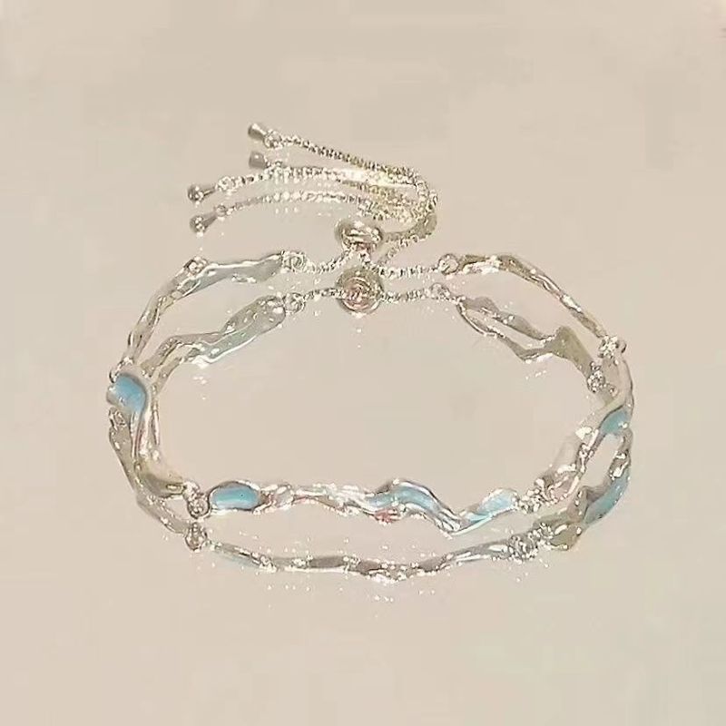Wave Blue 2024 Nieuwe Trend Niche Design Planet High-end Beste Vriend Veelzijdige Studentenarmband_voghion.com