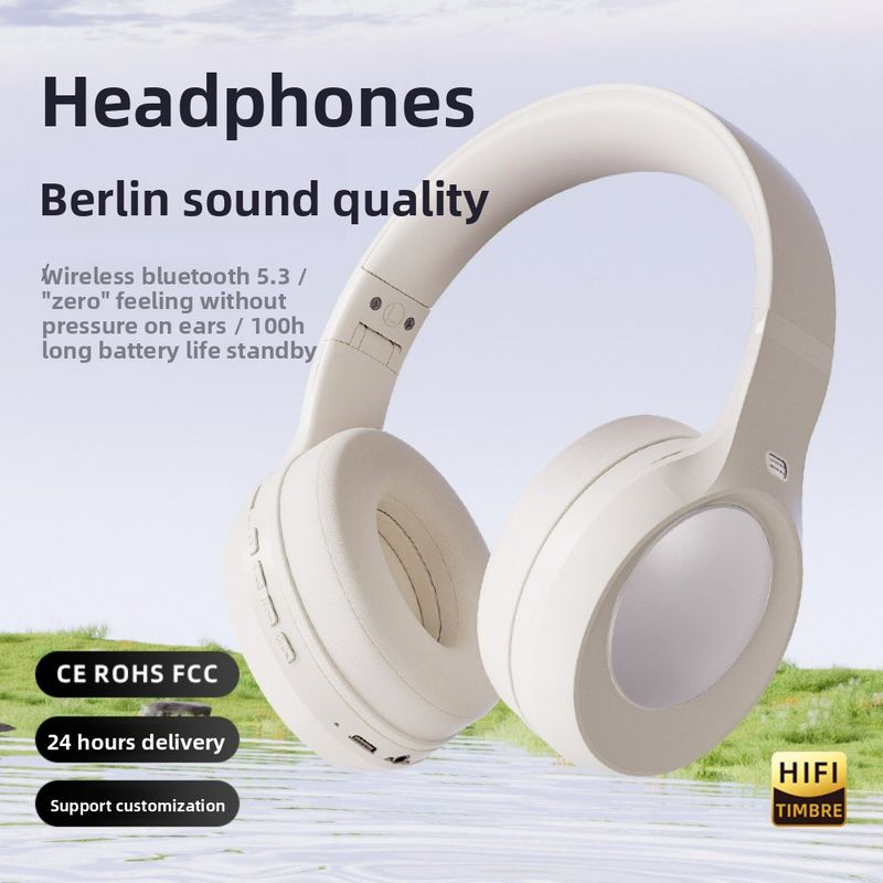 Headset High Fidelity Headset Draadloze Headset Lage Latency Metallic Verf Bluetooth Headset Lange Batterijduur_voghion.com