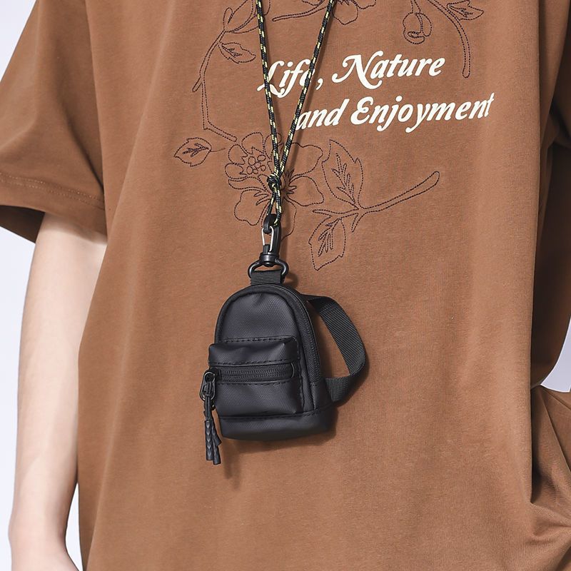 Nova mini bolsa para fone de ouvido com zíper, estilosa e compacta, criativa e moderna, com personalidade da marca YKK_voghion.com