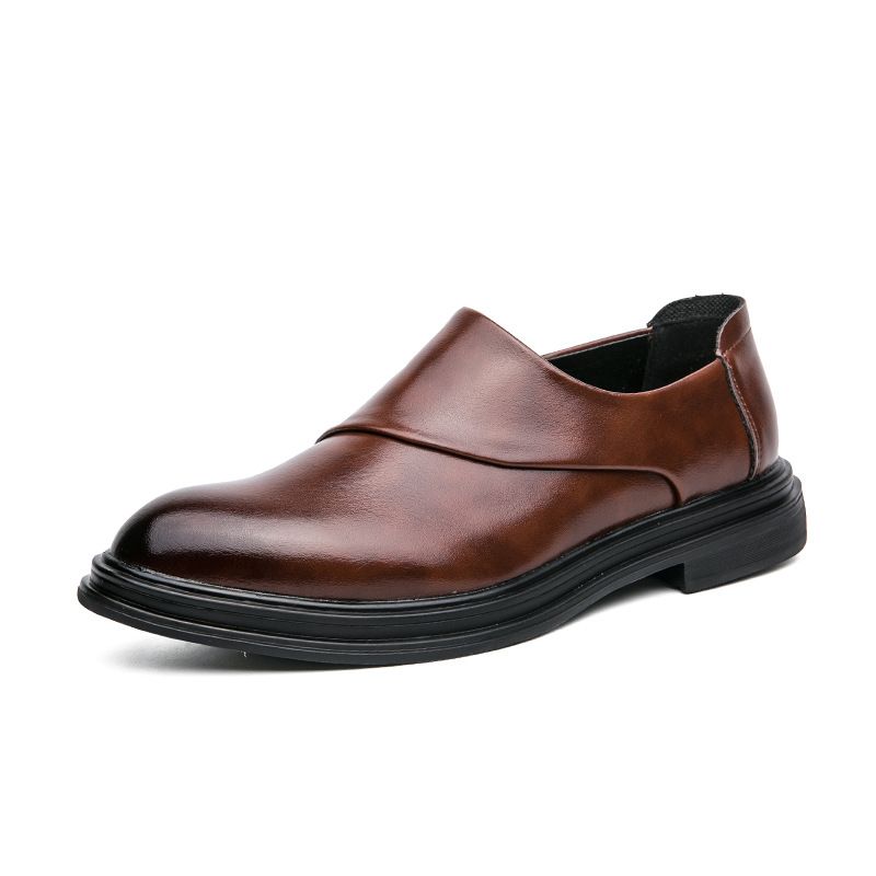 2024 Spring And Autumn Men's Business Slip-On Comfortable Middle-Aged Dad Youth Casual Small Leather Shoes For Men_voghion.com