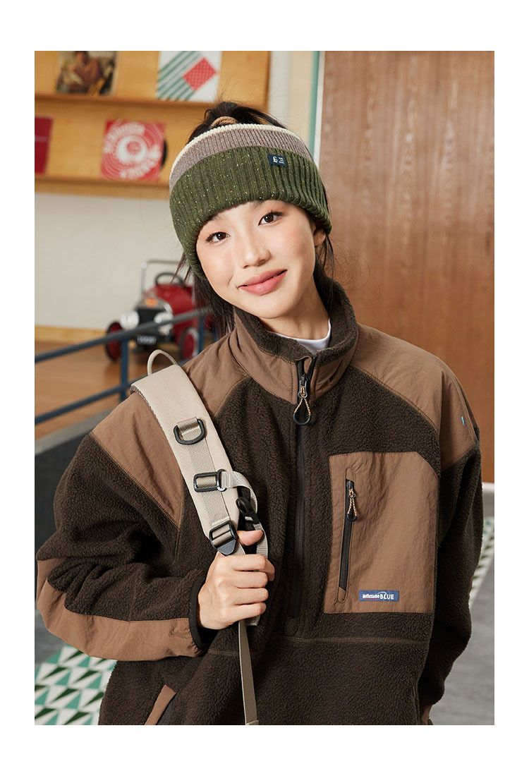 Fascia per capelli a contrasto di colore, spessa e resistente al freddo, per donne in autunno e inverno, da indossare tutti i giorni, accessori per capelli sportivi a tesa larga per uomini._voghion.com
