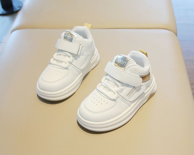 Nya små vita flickskor High Top Pojkar Casual Board Shoes Mjuka sulor Babyskor_voghion.com