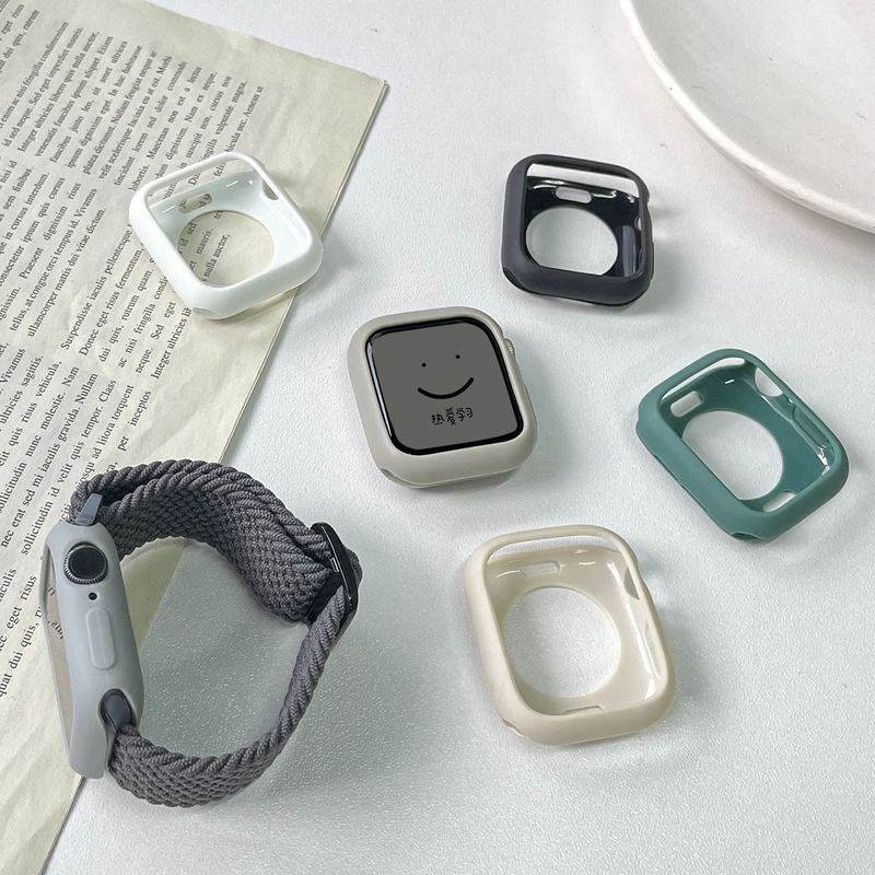 Custodia per Apple Watch Series 8 7 6 Custodia morbida in silicone Custodia protettiva per paraurti Shell per iWatch SE 6 5 3 38MM 49MM 42MM 44MM 45MM_voghion.com