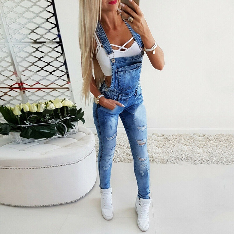 Women's Clothing New Women's Y Shaped Wide Band Sexy Tight Overalls Hand Worn Denim Jumpsuits For Women_voghion.com