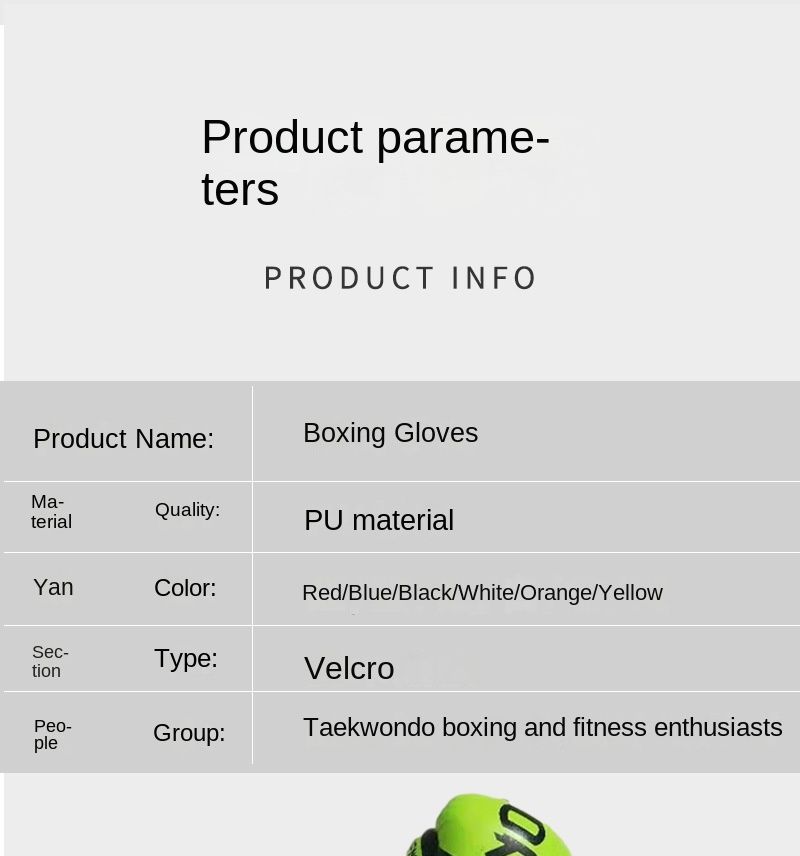 Kids Adult Boxing Gloves 6/8/10/12/16Oz Professional Sanda Muay Thai Fighting Gloves for Men Women Pu Taekwondo Punching Gloves_voghion.com
