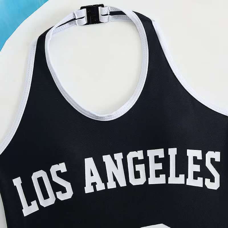 Maillot de bain deux pièces style alphabet pour grandes filles (2025)_voghion.com
