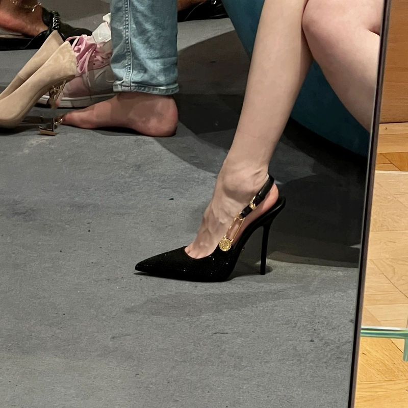 Scarpe con tacco a spillo da donna, stiletto, comode per lunghe soste, stile francese, antiscivolo, primavera-autunno_voghion.com