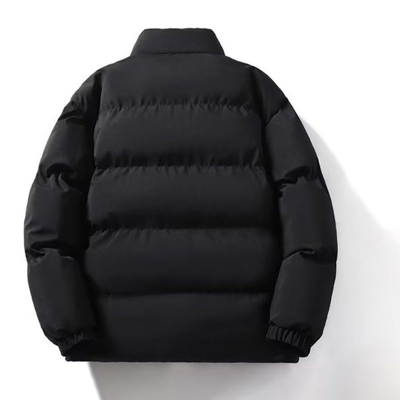 Cappotto in pile spesso con collo alto, autunno inverno, da uomo, nuovo, tinta unita, imbottito in cotone, piumino da coppia_voghion.com
