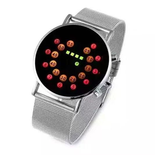 Orologio elettronico LED creativo alla moda con sfera rotante rotonda di grande successo_voghion.com