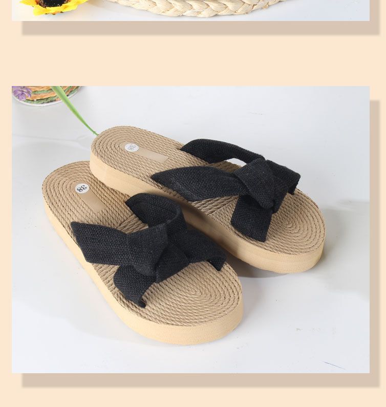 Damesko Sommer Eva Nye Åndbare Sløjfe Runde Hoved Damesandaler Brug Flip Flops Flade Kilehæl Mode Sandaler Ins_voghion.com