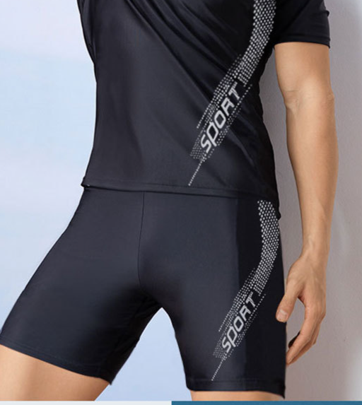 Maillots de bain pour hommes, maillots de bain pour hommes, nouveaux shorts à manches courtes, combinaison intégrale, maillot de bain pour hommes Hot Spring, adolescents_voghion.com