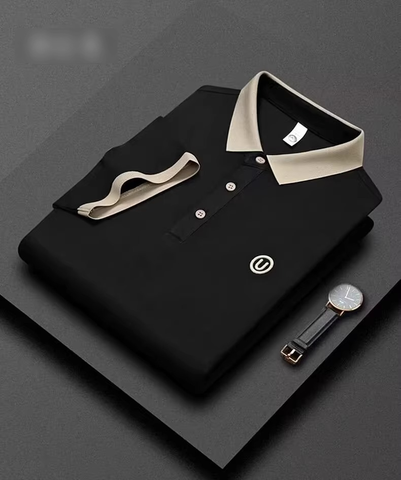 Men's Clothing Men's Short Sleeved Polo Shirt Summer Light Luxury Business Casual Tops Embroidered Lapel Middle_voghion.com