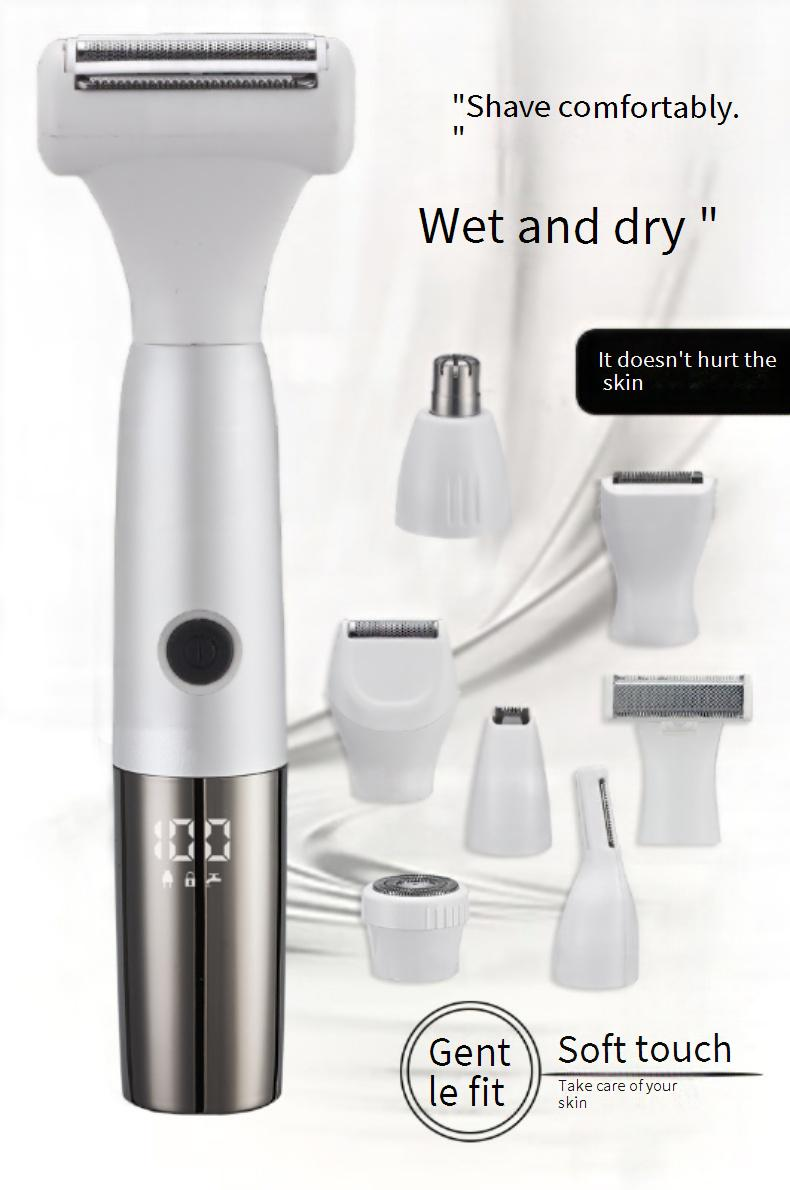 8-in-1 Electric Hair Removal Device For Women - Painless IPL Epilator (Eyebrow Trimmer Nose Hair Bikini Line Rechargeable Waterproof)_voghion.com