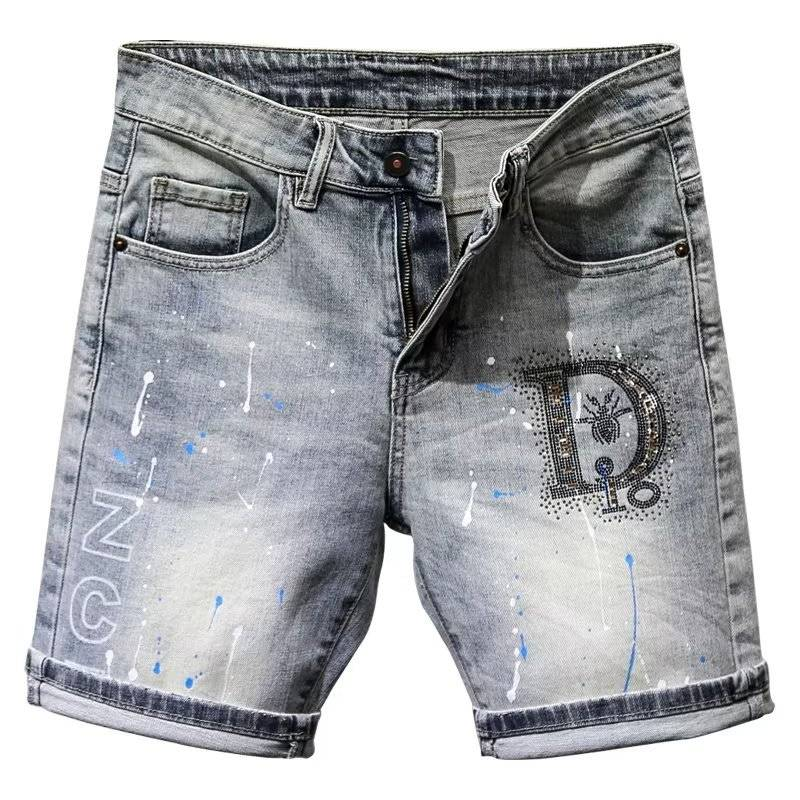 Men's Slim Fit Denim Shorts - Summer Stretch Comfort Casual Five-Inch Shorts For Men_voghion.com