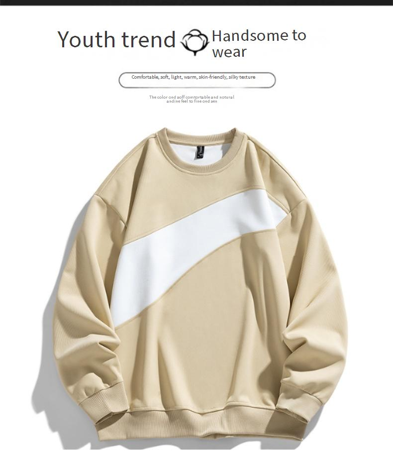 Unisex Heavyweight Linen Blend Crewneck Sweatshirt - Retro Style Oversized Pullover For Streetwear & Minimalist Fashion_voghion.com