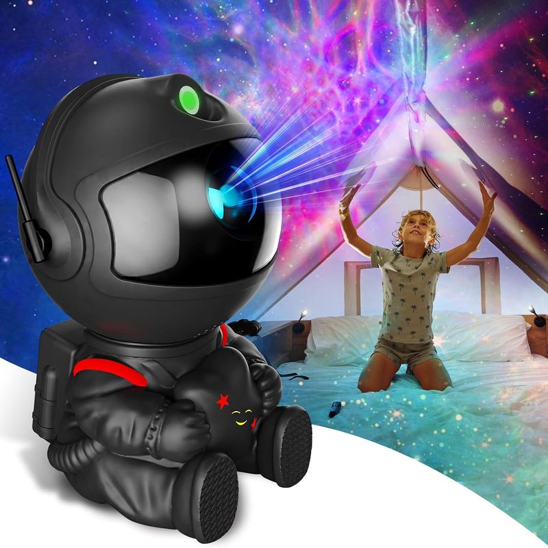 Astronaut Galaxy Projector Lamp, Night Light, Nebula LED Lamp With Remote Control, Multiple Room Types, Perfect Gift For Birthday, Christmas_voghion.com