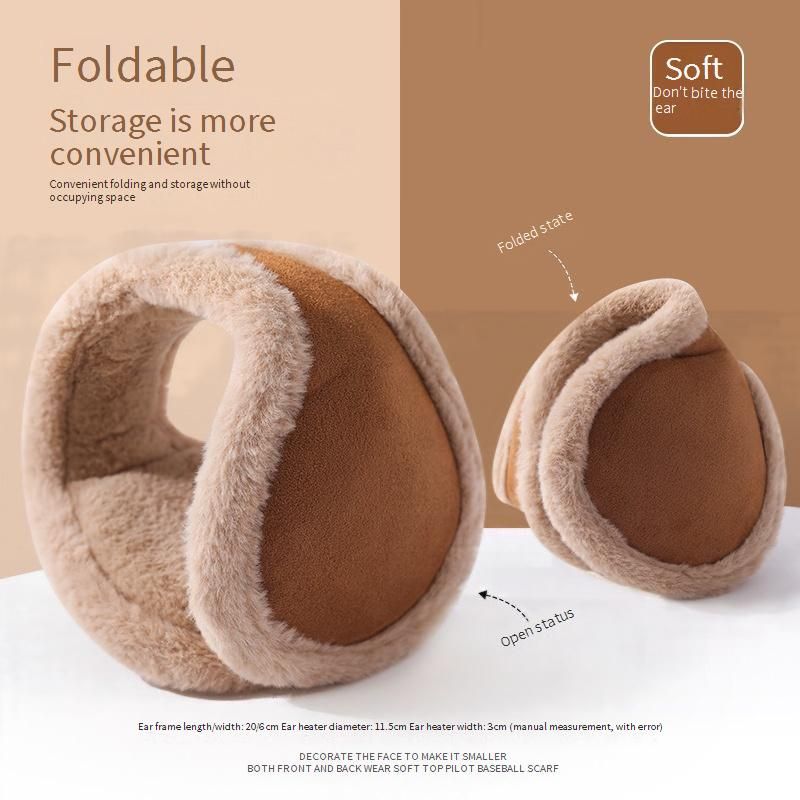 Paraorecchie invernali unisex – Scaldaorecchie pieghevoli foderati in pile con fascia regolabile per uomo e donna_voghion.com