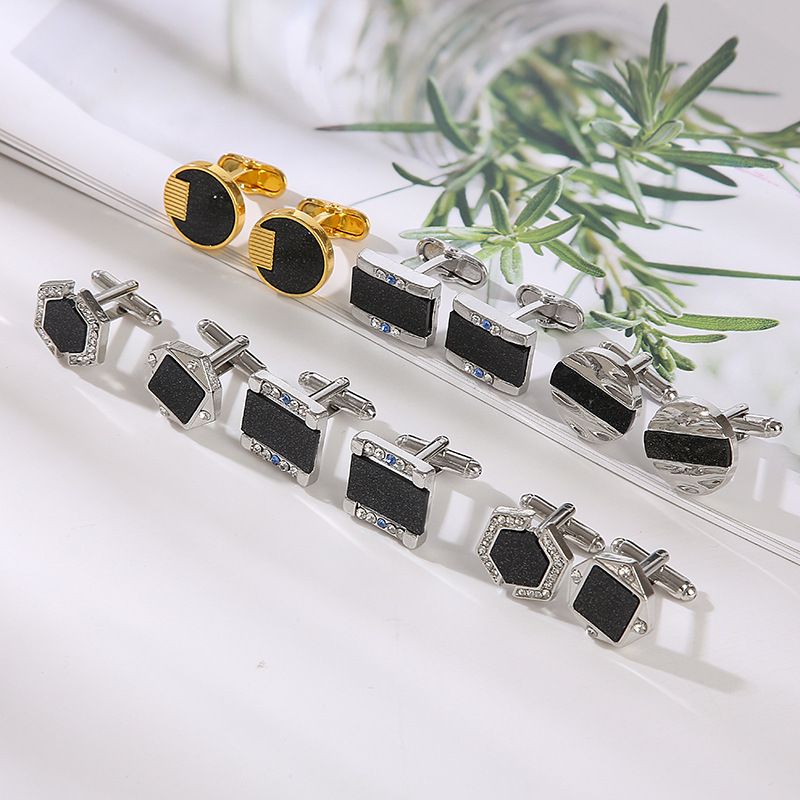 Neue mode lässig platz strass kristall diamant manschettenknöpfe herren hemd kleidung manschette nägel_voghion.com