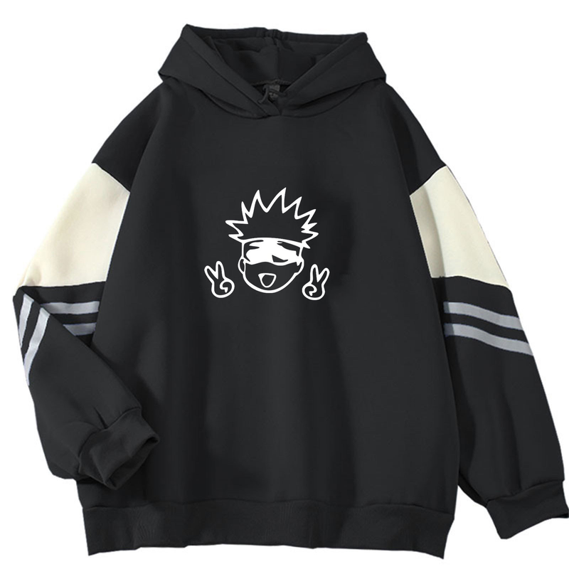 Color Block Heren Lente Herfst 2023 Niche Losse Capuchon Top Casual Veelzijdige Cartoon Print Sweatshirt 1121_voghion.com