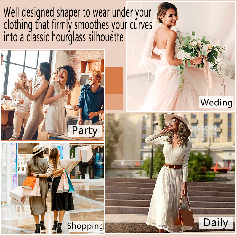 Bodysuits Fraen Ënnerkleed Party Sexy V-Ausschnëtt Taille Trainer Ganzkierper Shaper COMFREE Nahtlos Bauchverschlankung Sl_voghion.com