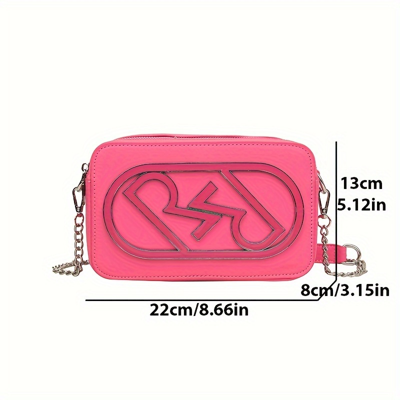 Niche Design Crossbody Trendy Camera Shoulder Bag, Letter Decor Square Bag & Purse_voghion.com