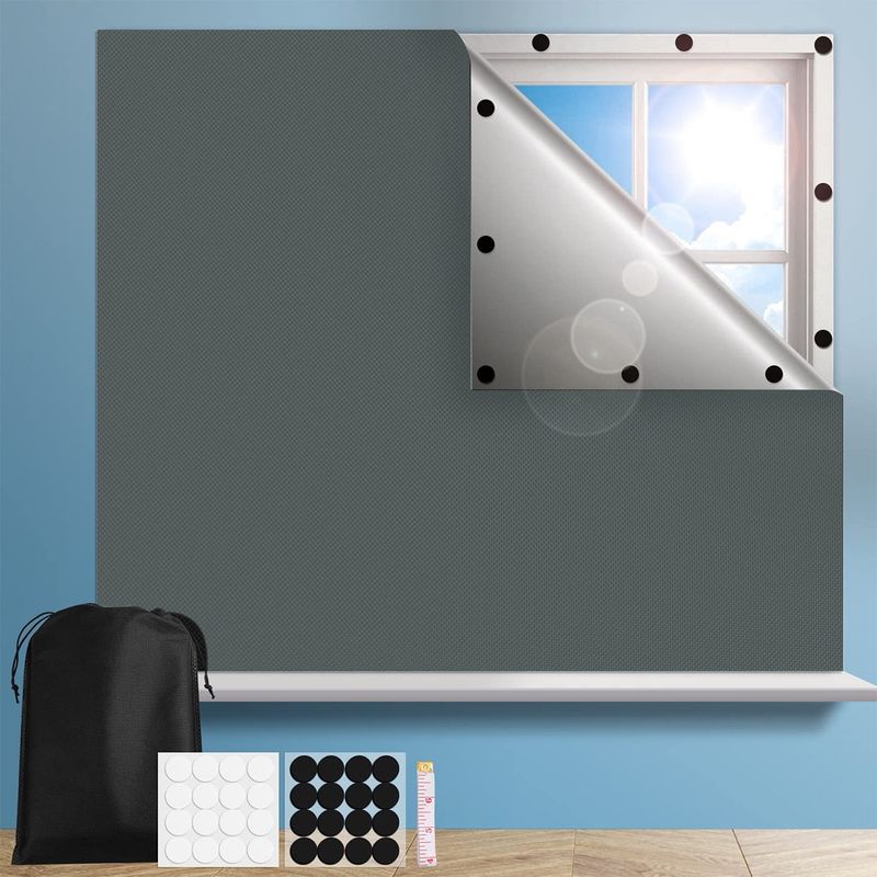 kotitekoiset kannettavat matkaverhot 100 pimennysimukuppia itseliimautuvat DIY-verhot_voghion.com