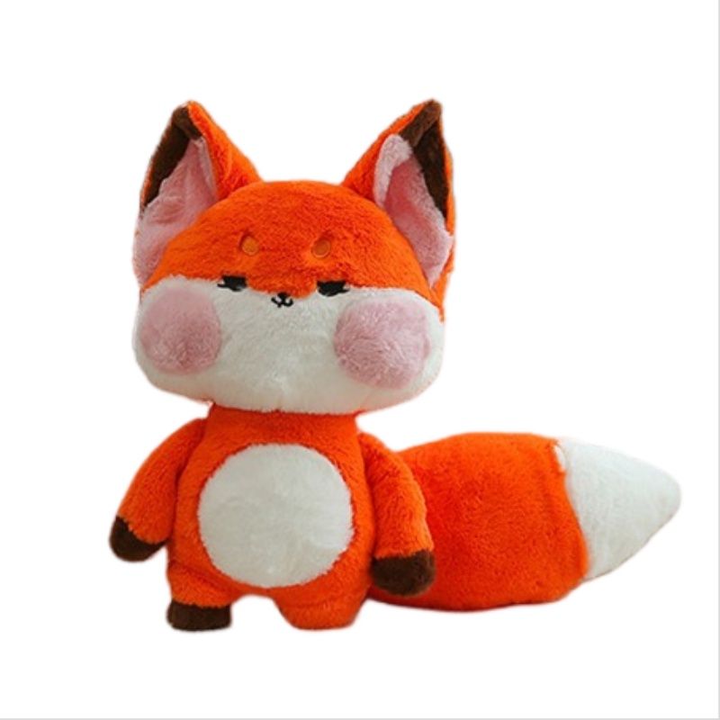 Peluche adorabile piccolo giocattolo di volpe con coda soffice_voghion.com