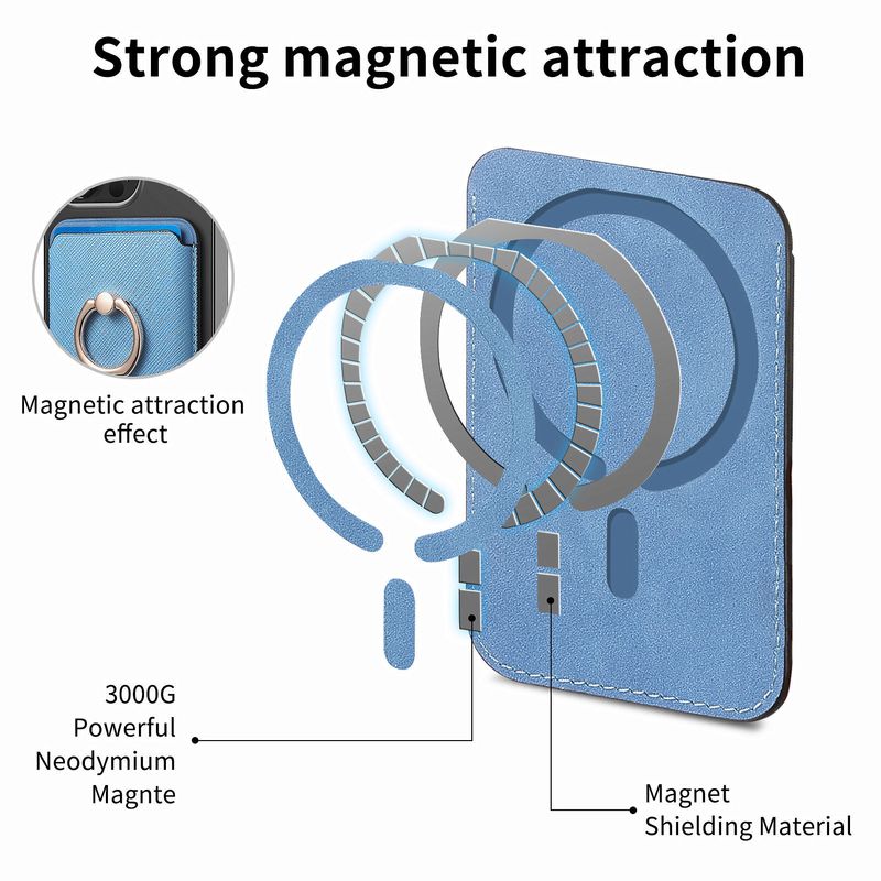 Custodia rigida TechGlobe compatibile con iPhone 17, colore solido, con adesivo posteriore, forte supporto magnetico N52, all'ingrosso_voghion.com