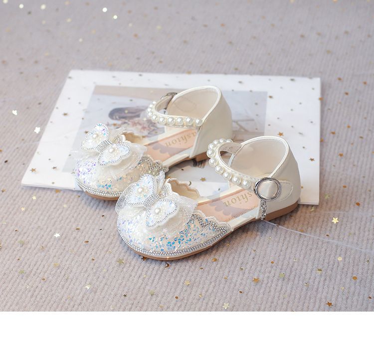 Neu Mädchen Schuhe kinder Prinzessin Schuhe Mädchen Bogen Kristall Leder Schuhe Strass Glänzende_voghion.com